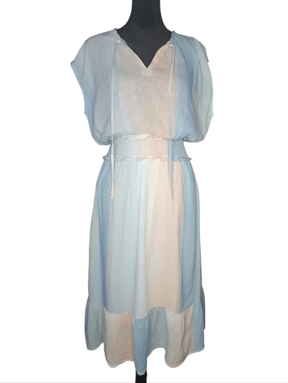 Rails Ashlyn Sunset Gradient Linen Blend Dress, Womens Small - Picture 2 of 6